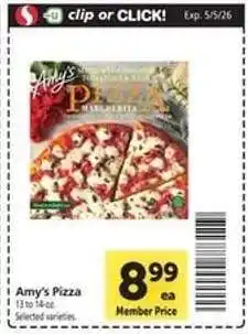 Safeway Amy's Pizza offer