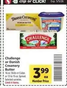 Safeway Challenge or Danish Creamery Butter offer