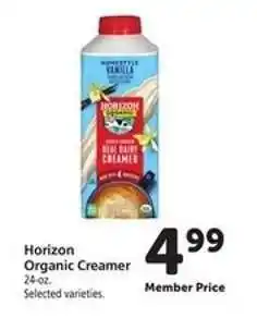 Safeway Horizon Organic Creamer offer