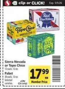 Safeway Sierra Nevada or Topo Chico offer