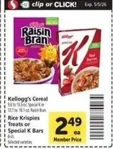 Safeway Kellogg's Cereal offer