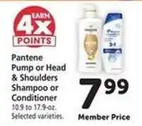 Safeway Pantene Pump or Head & Shoulders Shampoo or Conditioner offer