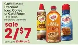 Coffee Mate Creamer, Iced Coffee or Cold Foam