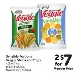 Safeway Sensible Portions Veggie Straws or Chips offer