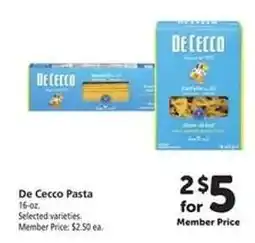 Safeway De Cecco Pasta offer