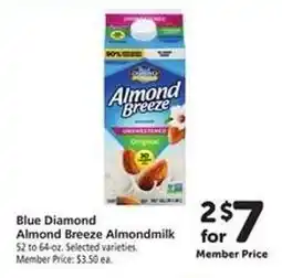 Safeway Blue Diamond Almond Breeze Almondmilk offer