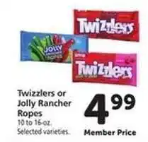 Safeway Twizzlers or Jolly Rancher Ropes offer
