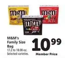 Safeway M & M' s Family Size Bag offer