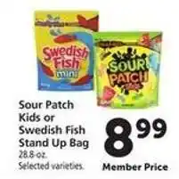 Safeway Sour Patch Kids or Swedish Fish Stand Up Bag offer