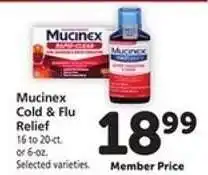 Safeway Mucinex Cold & Flu Relief offer