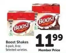 Safeway Boost Shakes offer