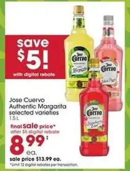 Giant Eagle Jose Cuervo Authentic Margarita offer