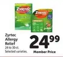 Safeway Zyrtec Allergy Relief offer