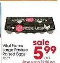 Giant Eagle Vital Farms Large Pasture Raised Eggs offer