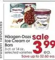Giant Eagle Häagen-Dazs Ice Cream or Bars offer