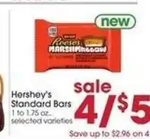 Giant Eagle Hershey's Standard Bars offer