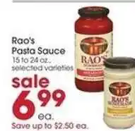 Giant Eagle Rao's Pasta Sauce offer