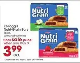Giant Eagle Kellogg's Nutri-Grain Bars offer