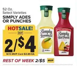 Food Lion Simply Ades or Punches offer
