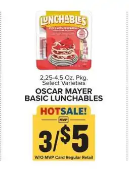 Food Lion Oscar Mayer Basic Lunchables offer