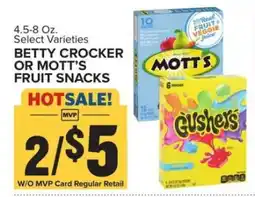 Food Lion Betty Crocker or Mott's Fruit Snacks offer