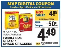 Food Lion Family Size Ritz or Snack Crackers offer