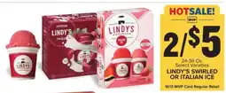 Food Lion Lindy's Swirled or Italian Ice offer