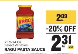 Food Lion Ragú Pasta Sauce offer