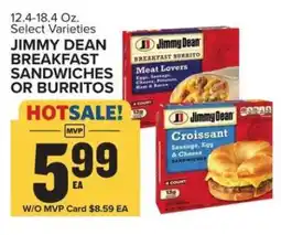 Food Lion Jimmy Dean Breakfast Sandwiches or Burritos offer