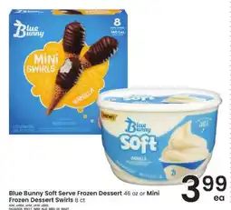 Albertsons Blue Bunny Soft Serve Frozen Dessert or Mini Frozen Dessert Swirls offer