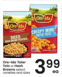 Albertsons Ore-Ida Tater Tots or Hash Browns offer