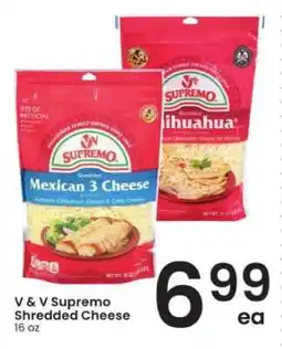 Albertsons V & V Supremo Shredded Cheese offer