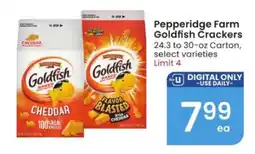 Albertsons Pepperidge Farm Goldfish Crackers offer