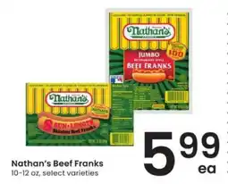 Albertsons Nathan's Beef Franks offer