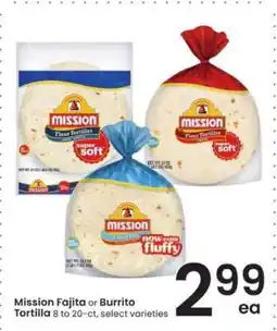 Albertsons Mission Fajita or Burrito Tortilla offer