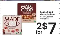 Albertsons MadeGood Granola Bars offer
