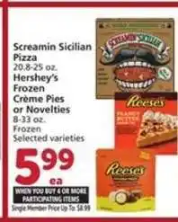 Albertsons Screamin Sicilian Pizza / Hershey's Frozen Crème Pies or Novelties offer