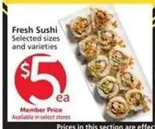 Albertsons Fresh Sushi offer