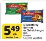 Albertsons El Monterey Burritos or Chimichangas offer