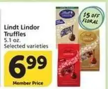 Albertsons Lindt Lindor Truffles offer
