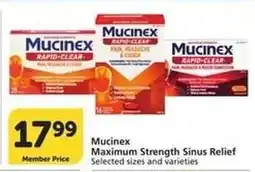 Albertsons Mucinex Maximum Strength Sinus Relief offer