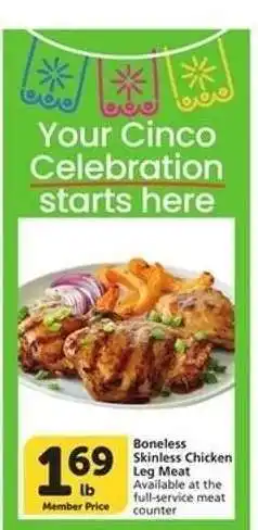 Albertsons Boneless Skinless Chicken Leg Meat offer