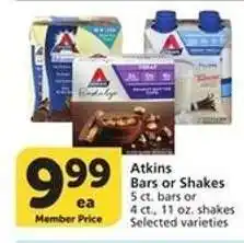 Albertsons Atkins Bars or Shakes offer