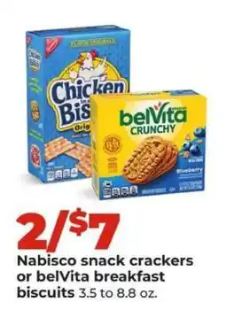 Hy-Vee Nabisco Snack Crackers or BelVita Breakfast Biscuits offer