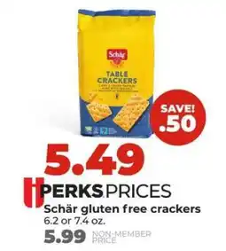 Hy-Vee Schär gluten free crackers offer