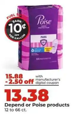 Hy-Vee Poise Pads offer