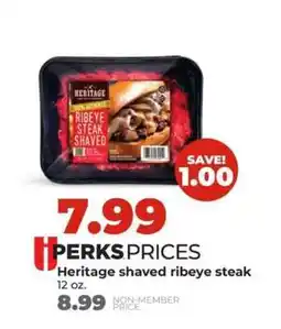 Hy-Vee Heritage shaved ribeye steak offer