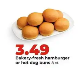 Hy-Vee Bakery-fresh hamburger or hot dog buns offer