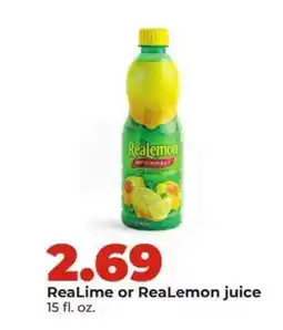 Hy-Vee ReaLime or ReaLemon juice offer