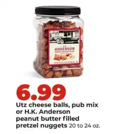 Hy-Vee H.K. Anderson peanut butter filled pretzel nuggets offer